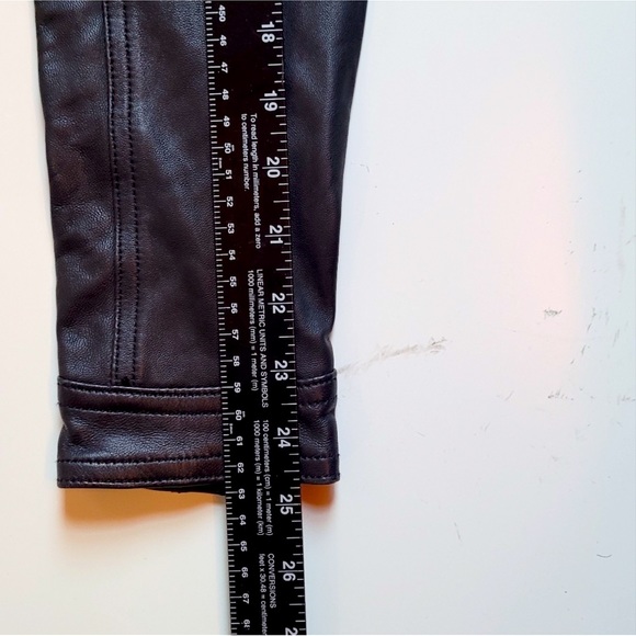 Rag & bone leather sleeve jean jacket women's small - Picture 8 of 9
